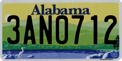 AL license plate 3AN0712