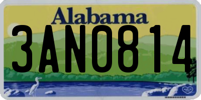 AL license plate 3AN0814