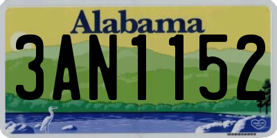 AL license plate 3AN1152