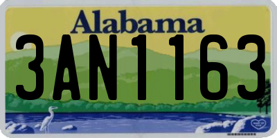 AL license plate 3AN1163