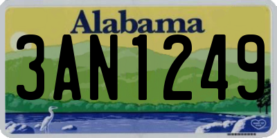 AL license plate 3AN1249
