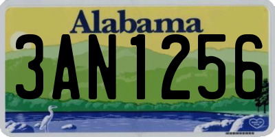AL license plate 3AN1256