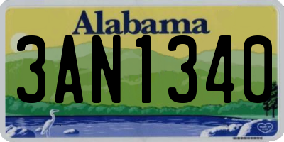 AL license plate 3AN1340