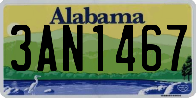 AL license plate 3AN1467