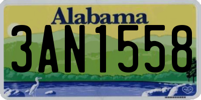 AL license plate 3AN1558