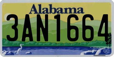AL license plate 3AN1664