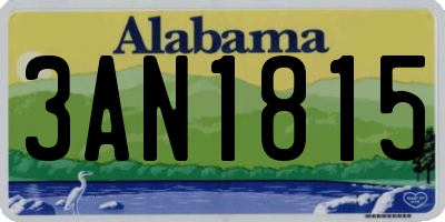 AL license plate 3AN1815