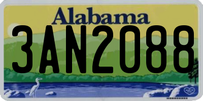 AL license plate 3AN2088