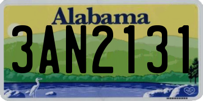 AL license plate 3AN2131