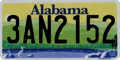 AL license plate 3AN2152