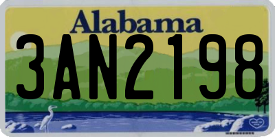 AL license plate 3AN2198