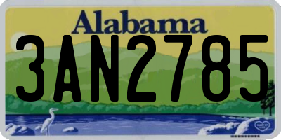 AL license plate 3AN2785