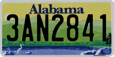 AL license plate 3AN2841