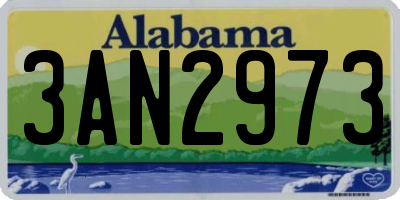 AL license plate 3AN2973