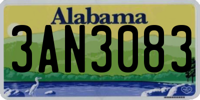 AL license plate 3AN3083