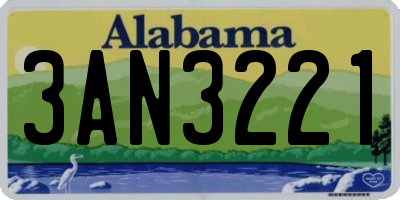AL license plate 3AN3221