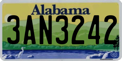 AL license plate 3AN3242