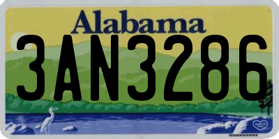 AL license plate 3AN3286