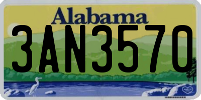 AL license plate 3AN3570
