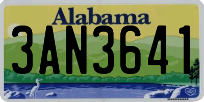 AL license plate 3AN3641