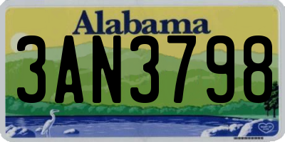AL license plate 3AN3798