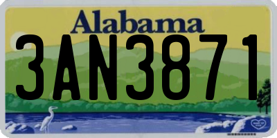 AL license plate 3AN3871