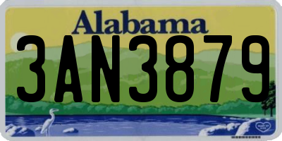 AL license plate 3AN3879