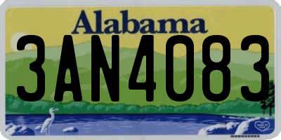 AL license plate 3AN4083