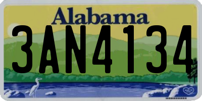 AL license plate 3AN4134
