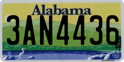 AL license plate 3AN4436