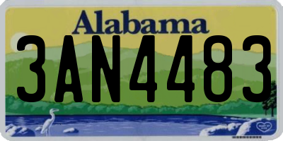 AL license plate 3AN4483