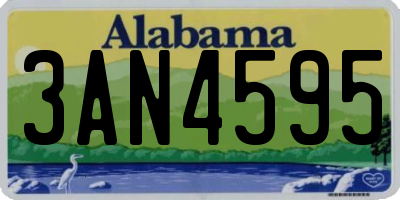 AL license plate 3AN4595