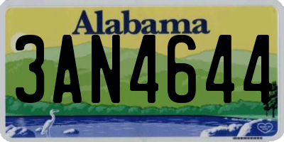 AL license plate 3AN4644