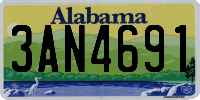 AL license plate 3AN4691