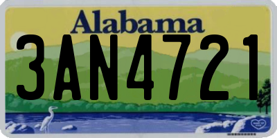 AL license plate 3AN4721
