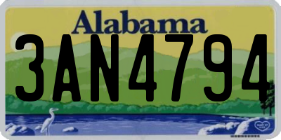 AL license plate 3AN4794