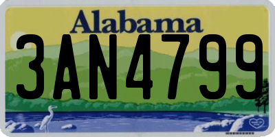 AL license plate 3AN4799