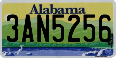 AL license plate 3AN5256