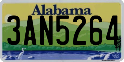 AL license plate 3AN5264