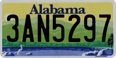 AL license plate 3AN5297