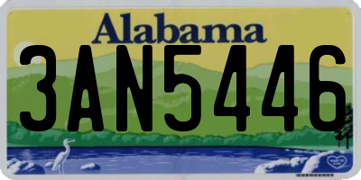 AL license plate 3AN5446