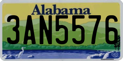 AL license plate 3AN5576