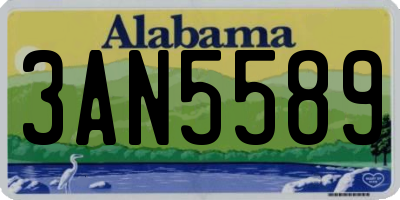 AL license plate 3AN5589