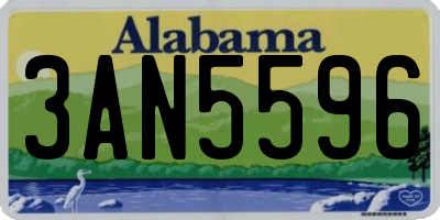AL license plate 3AN5596