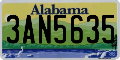 AL license plate 3AN5635