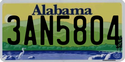 AL license plate 3AN5804