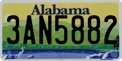 AL license plate 3AN5882
