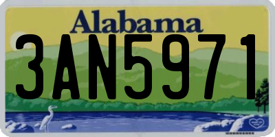 AL license plate 3AN5971