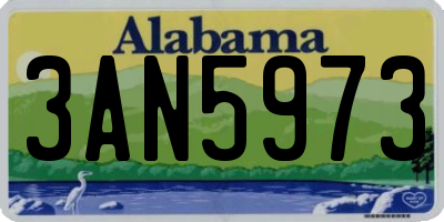 AL license plate 3AN5973