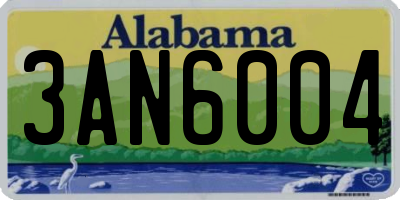 AL license plate 3AN6004